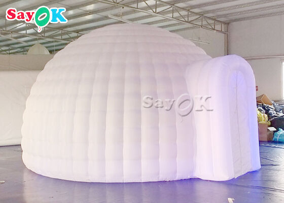 Inflatable Igloo Tent Oxford Cloth White LED Inflatable Dome Tent For Party Event