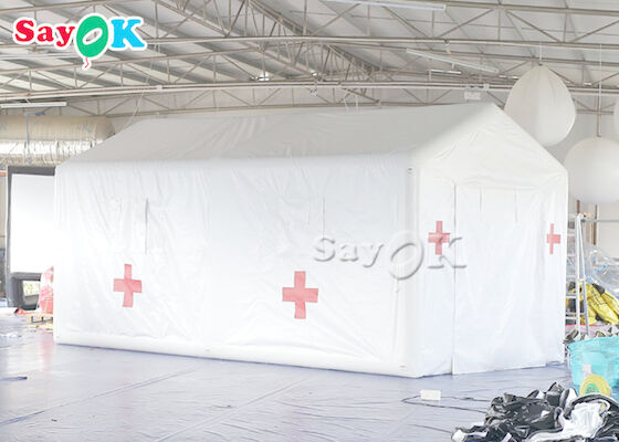 Air Inflatable Tent 6x3x3mH White Pvc Inflatable Hospital Tent For Isolation