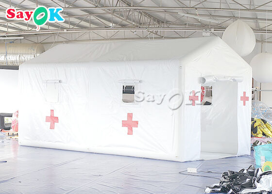 Air Inflatable Tent 6x3x3mH White Pvc Inflatable Hospital Tent For Isolation