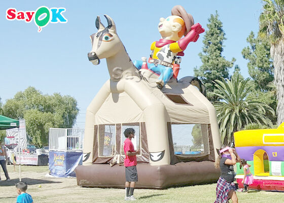 PVC Double Stitching Inflatable Horse Bounce Castle For Backyard