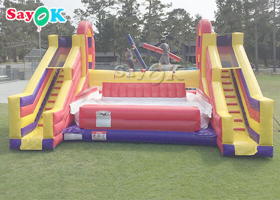 Inflatable Gladiator Joust Children Toys PVC Inflatable Jousting Game With Climb Slide