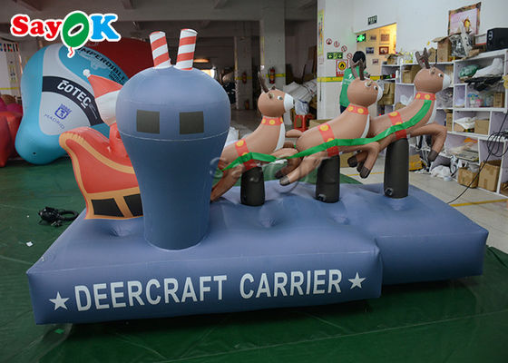 Three Reindeer Inflatable Holiday Decorations