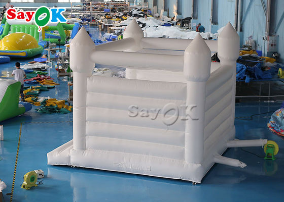 Adult Pure White Pvc Inflatable Wedding Bounce House With Air Blower