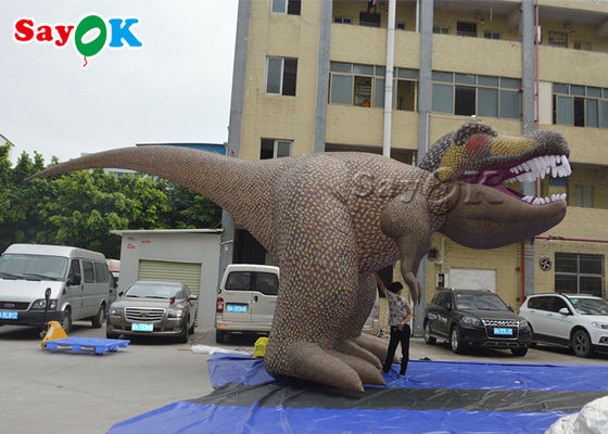 Inflatable Christmas Dinosaur 5m 15ft Inflatable Mascot T-Rex Tyrannosaurus Dinosaur For Exhibition