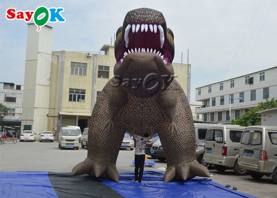 Inflatable Christmas Dinosaur 5m 15ft Inflatable Mascot T-Rex Tyrannosaurus Dinosaur For Exhibition