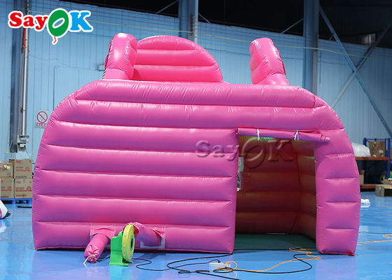 Inflatable Lawn Tent 4.5x3x3.8m Pink Car Shape Inflatable Air Tent Candy Food Floss Booth For Outdoor