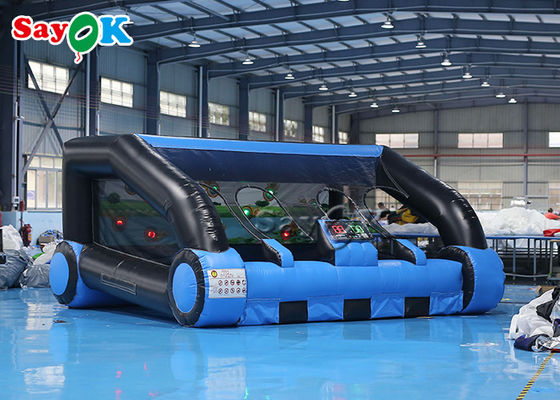 4.5x5x2.6mH Car Shape Inflatable IPS System Shooting Gallery Game Black And Blue