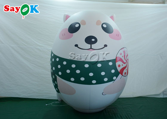 Customized Inflatable Holiday Decorations White Polar Bear Model With Printing