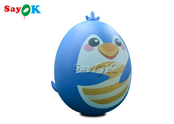Commercial Merry Xmas Inflatable Holiday Decorations Blue Blow Up Bird Cartoon Balloon