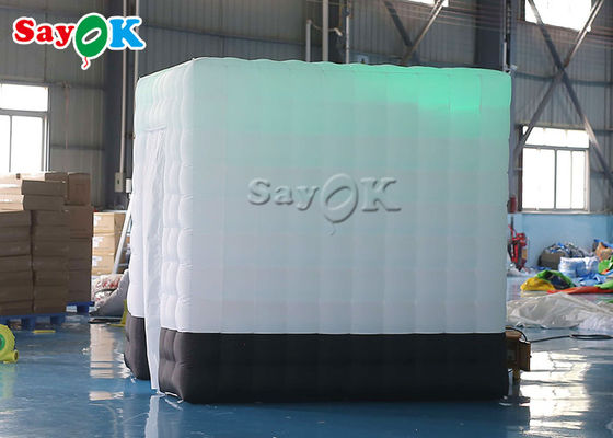 Inflatable Party Tent 2.5m / 8ft White Square Blow Up Photo Booth Tent With Led Light