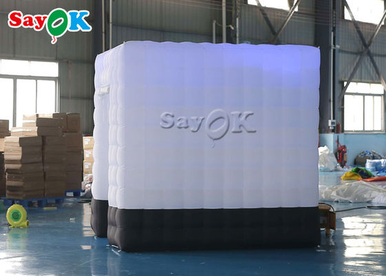 Inflatable Party Tent 2.5m / 8ft White Square Blow Up Photo Booth Tent With Led Light