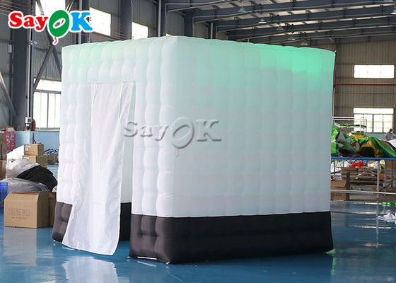 Inflatable Party Tent 2.5m / 8ft White Square Blow Up Photo Booth Tent With Led Light