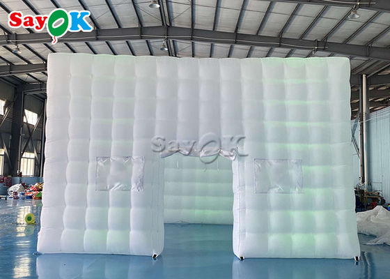 Inflatable Cube Tent 6.5m 21ft Inflatable Air Tent Square Marquee With LED Tube Lights