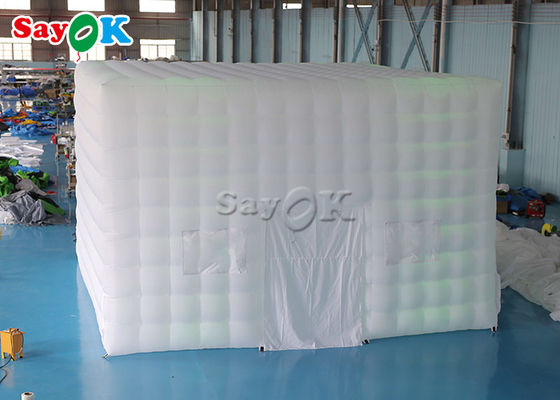 Inflatable Cube Tent 6.5m 21ft Inflatable Air Tent Square Marquee With LED Tube Lights