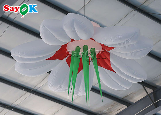 Colorful 1.5m/2m Inflatable Led Hanging Flower For Wedding Decoration