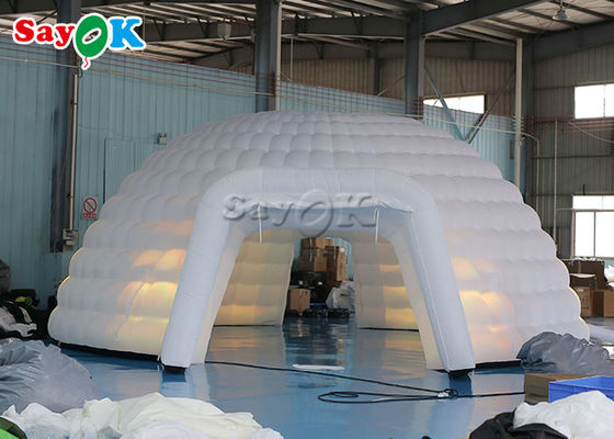 Outdoor Camping 8m Big Led Light Inflatable Dome Event Tent Inflatable Igloo Tent