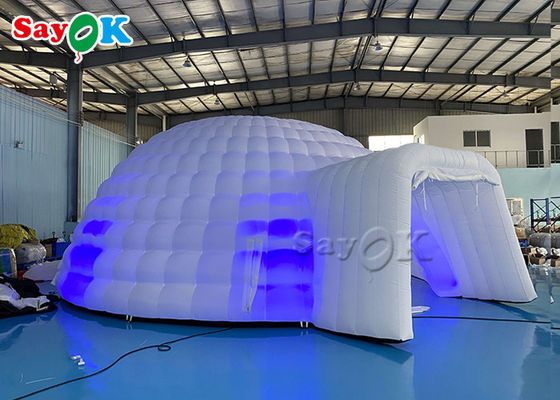 8m Big Led Light Inflatable Dome Event Tent For Outdoor Camping