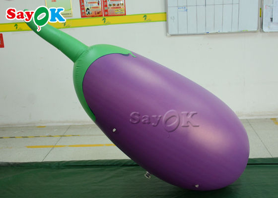 Purple Inflatable Eggplant Model Logo Printing For Advertising Promotion