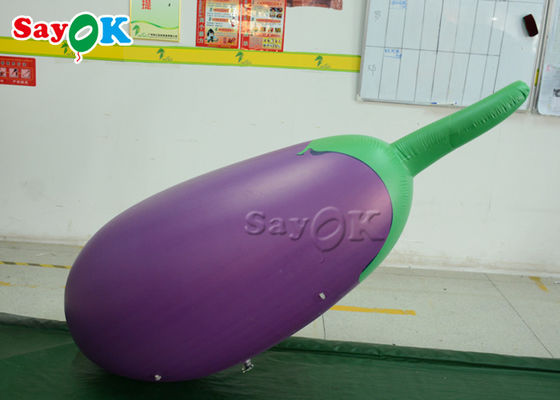 Purple Inflatable Eggplant Model Logo Printing For Advertising Promotion