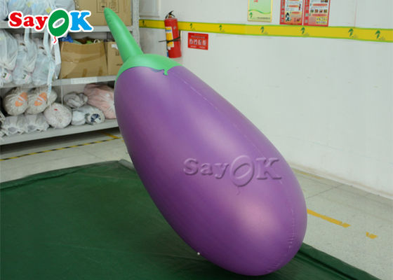 Purple Inflatable Eggplant Model Logo Printing For Advertising Promotion