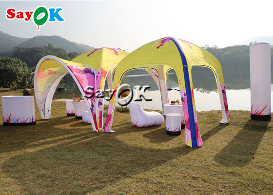 Go Outdoors Air Tent TPU Full Printing Awning Inflatable X Tent 5m 17ft  For Advertising