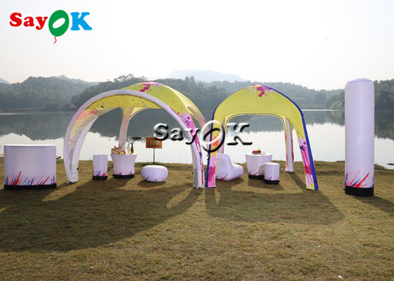 Go Outdoors Air Tent TPU Full Printing Awning Inflatable X Tent 5m 17ft  For Advertising