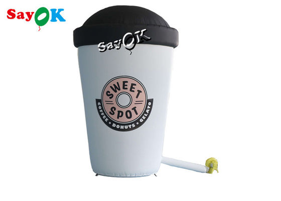 Custom 3.6m Inflatable Coffee Cup Model For Cafe Entrance Decor