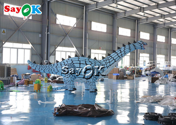 Inflatable Advertising Characters 3m 10ft Blue Inflatable Christmas Dinosaur For Indoor Outdoor Decoration