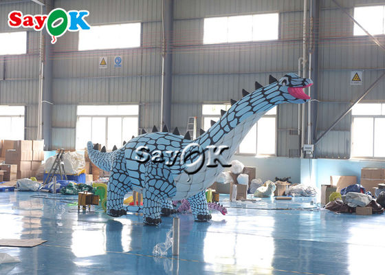 Inflatable Advertising Characters 3m 10ft Blue Inflatable Christmas Dinosaur For Indoor Outdoor Decoration