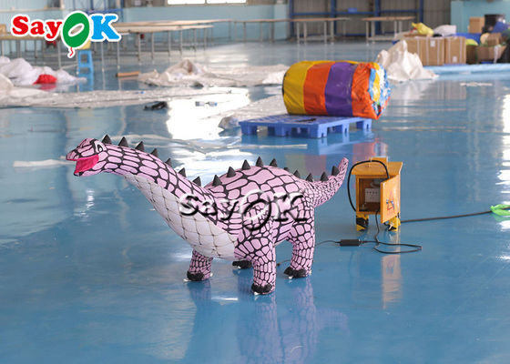 Inflatable Advertising Characters 1m / 3.3ft Tall Life Size Inflatable Ankylosaurus Dinosaur With Blower For Yard Decor