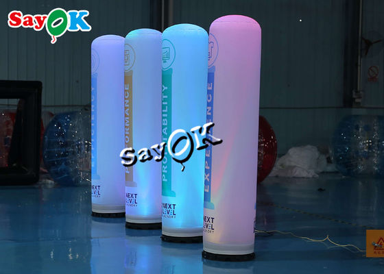 2m 7ft Inflatable Lighting Decoration Advertising Air Column With Full Color Printing