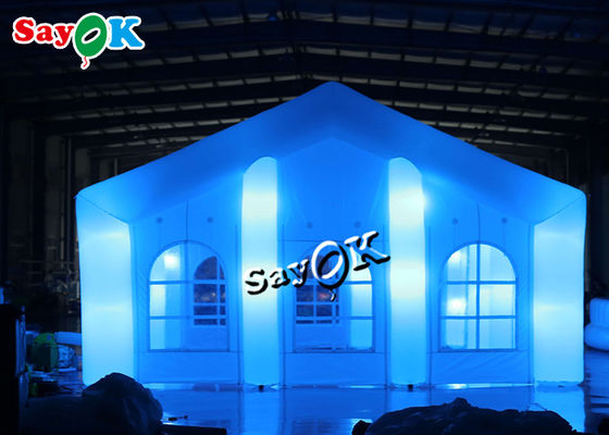 Inflatable House Tent Custom White Oxford Cloth Inflatable Wedding Tents 10x7m 33x23ft With Led Light