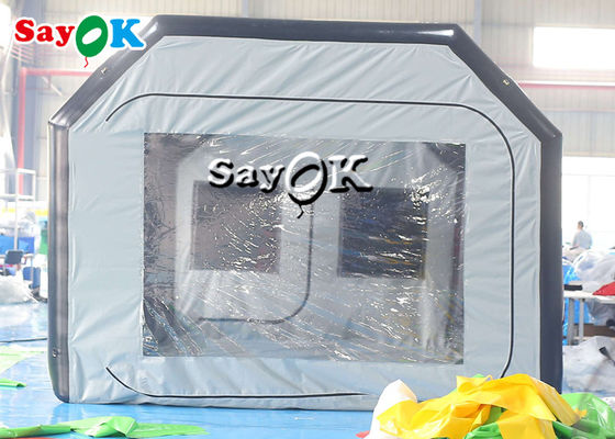 Clear Inflatable Tent 8x4x3mH Black Portable Inflatable Air Tent Airtight Car Spray Booth