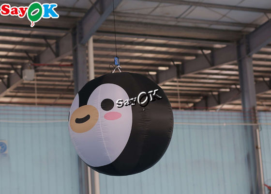 Customized 1.5m 5ft Inflatable Lighting Decoration Penguin Balloon