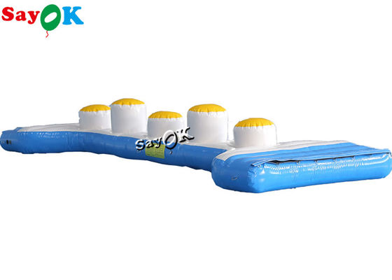 Customized Large Inflatable Water Park Equipment Cylindrical Log Bridge Inflatable Water Toys For Lake