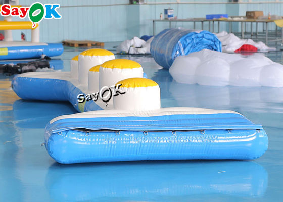 Customized Large Inflatable Water Park Equipment Cylindrical Log Bridge Inflatable Water Toys For Lake