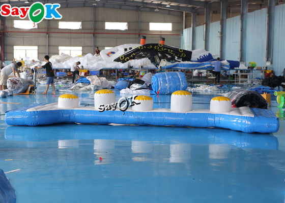 Customized Large Inflatable Water Park Equipment Cylindrical Log Bridge Inflatable Water Toys For Lake