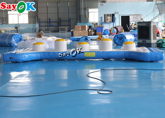 Customized Large Inflatable Water Park Equipment Cylindrical Log Bridge Inflatable Water Toys For Lake