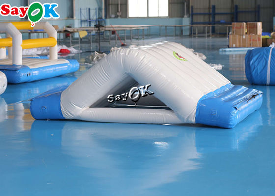 Water Iceberg Inflatable 3x2x1mH White Inflatable Water Toys Game Double Water Slide