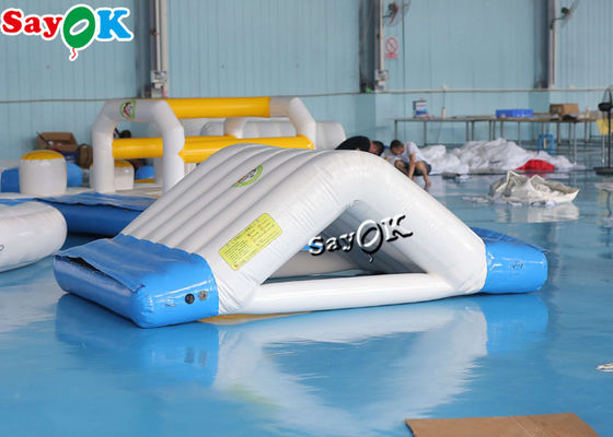 Water Iceberg Inflatable 3x2x1mH White Inflatable Water Toys Game Double Water Slide