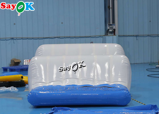 6x2x1.1mH White Airtight Inflatable Water Float Wave Track Inflatable Water Parks