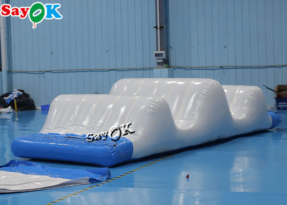 6x2x1.1mH White Airtight Inflatable Water Float Wave Track Inflatable Water Parks