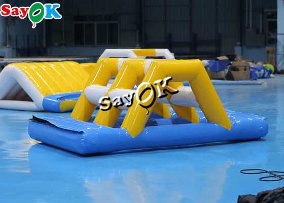 Water Trampoline Toys 3x2x1mH Small Inflatable Water Toys Obstacle Course Sport Arch Bridge