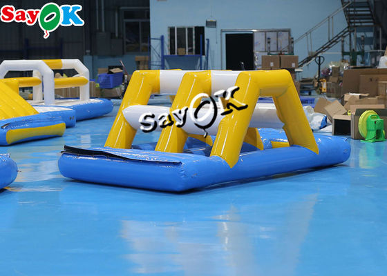 Water Trampoline Toys 3x2x1mH Small Inflatable Water Toys Obstacle Course Sport Arch Bridge