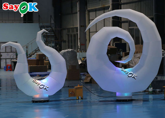 2m / 2.5m Ground Led Inflatable Lighting Decoration White Seaweed Plant For Party Events Club