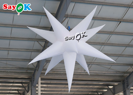 1.5m 16 Colors Changing Led Lights Inflatable Star For Wedding Stage Party Decoration