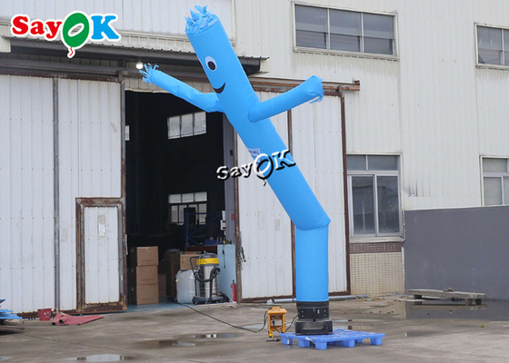 Inflatable Wacky Waving Tube Man 5m Blue Single Leg Inflatable Air Dancer Wave Man With Blower