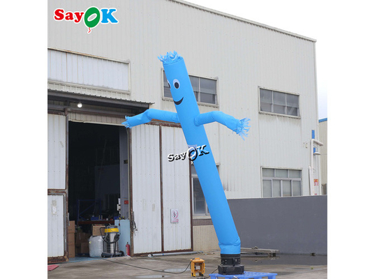 Inflatable Wacky Waving Tube Man 5m Blue Single Leg Inflatable Air Dancer Wave Man With Blower