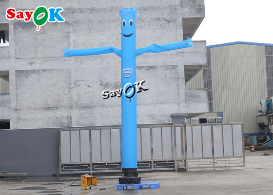 Inflatable Wacky Waving Tube Man 5m Blue Single Leg Inflatable Air Dancer Wave Man With Blower
