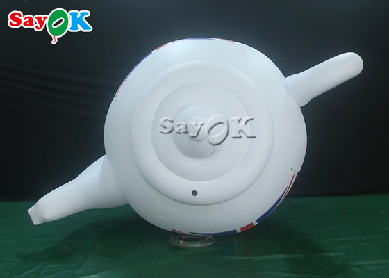 2m 6.6ft White Advertising Air Sealed Inflatable Teapot Model With Printing